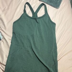 Lululemon Athletica Dark Green Ribbed Tank Top